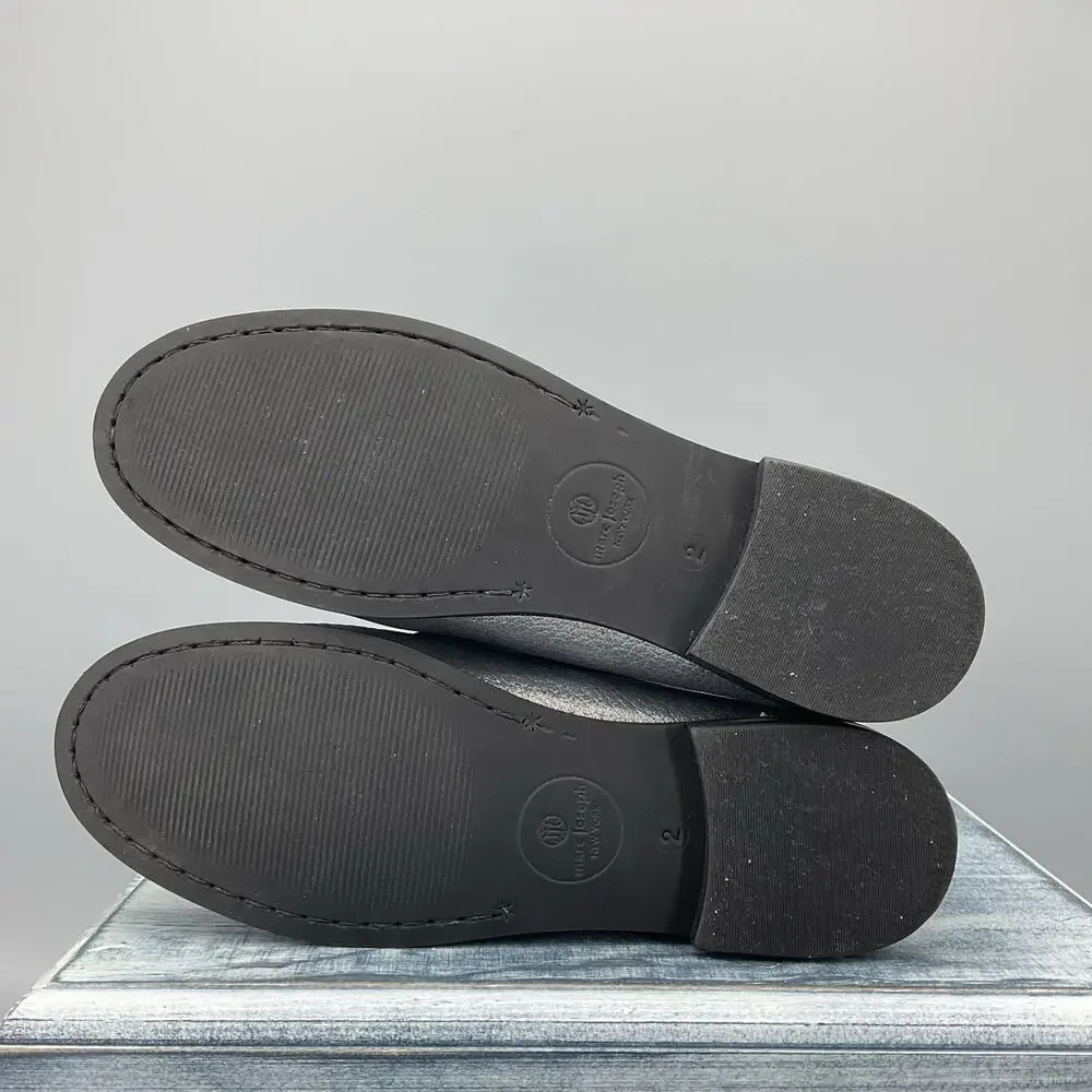NEW Marc Joseph New York Boy’s Leather East Village Loafers Silver Size 2